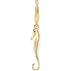Gold Fashion Seahorse Charm