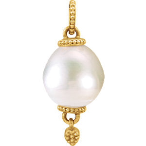 14K Yellow South Sea Cultured Pearl Pendant