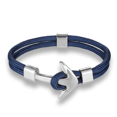 Ocean Life Nautical Anchor Bracelet - Color: Blue Abyss