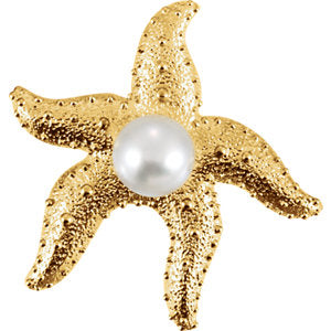 South Sea Cultured Pearl Starfish Brooch