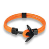 Ocean Life Nautical Anchor Bracelet - Color: Orange