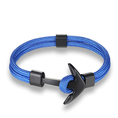 Ocean Life Nautical Anchor Bracelet - Color: Blue