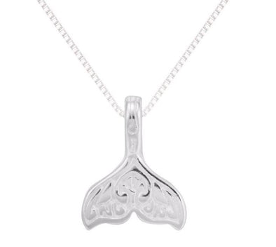 thumbnail image 2 of Eclectic Shop Uk Ltd ® Silver Plated Mermaid Tail Pendant Necklace - Whale Tail Charm, 51cm Rolo Chain, UK Made 2 of 6