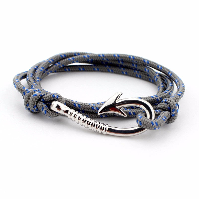 Nautical Nautical Fish Hook Bracelet 14 Color Choices handmade for