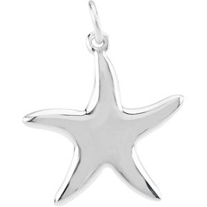 Sterling Silver 17mm Starfish Dangle 