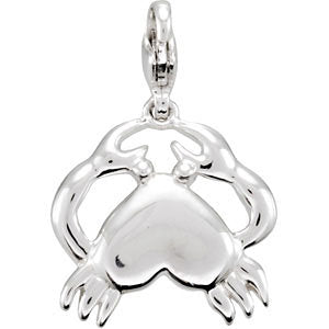 Sterling Silver Crab Charm