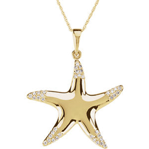 1/5 Diamond Carats Starfish Necklace