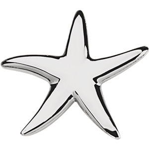 14K White Starfish Pendant