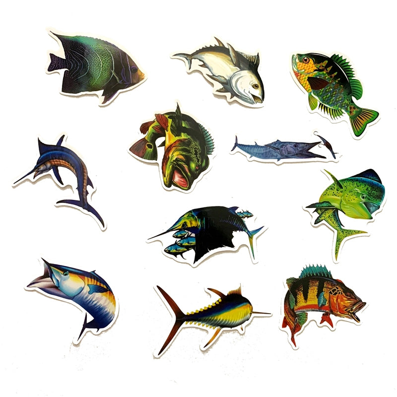 Fish Sticker Move Ocean Life Fish Stickers - 50 Removable Stickers – Ocean Life Store