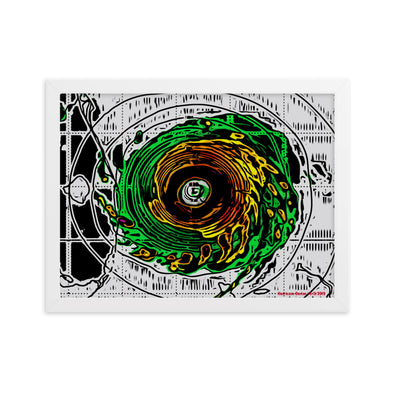 Dorian Radar - Framed Print for Bahamas Relief